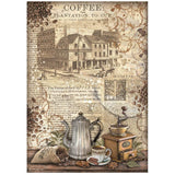 Rice Paper A4 - Coffee and Chocolate - 6 - pack - Stamperia - Tidformera