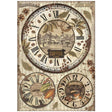 Rice Paper A4 Coffee and Chocolate clocks - 1 - Stamperia - Tidformera