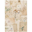 Rice Paper A4 - Flowers and Poems - Botanic Sheets - 1 - Stamperia - Tidformera