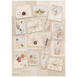 Rice Paper A4 - Flowers and Poems - Letters - 1 - Stamperia - Tidformera