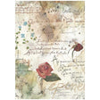 Rice Paper A4 - Flowers and Poems - Pattern - 1 - Stamperia - Tidformera