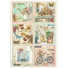 Rice Paper A4 Garden - 6 Cards - 1 - Stamperia - Tidformera