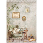 Rice Paper A4 - Golden Harmony - Chair - 1 - Stamperia - Tidformera
