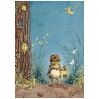Rice Paper A4 - Hidden Grove - Mr Frog - 1 - Stamperia - Tidformera
