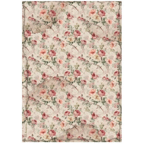 Rice Paper A4 - House of Roses - Fabric - 1 - Stamperia - Tidformera