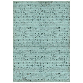 Rice Paper A4 - Music - Score - 1 - Stamperia - Tidformera