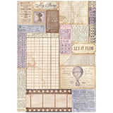 Rice Paper A4 - Quiet Days - 6 - pack - 2 - Stamperia - Tidformera