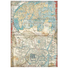 Rice Paper A4 Sir Vagabond in Japan Map - 1 - Stamperia - Tidformera