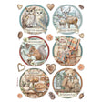 Rice Paper A4 - The Owl's House - 6 rounds - 1 - Stamperia - Tidformera