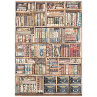 Rice Paper A4 - Venice City of Art - Vintage books - 1 - Stamperia - Tidformera