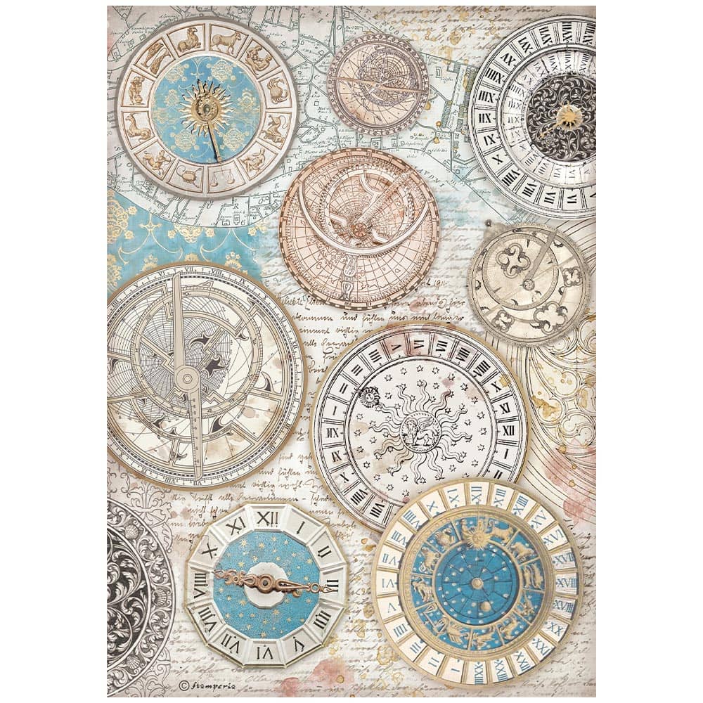 Rice Paper A4 - Venice City of Art - Zodiac - 1 - Stamperia - Tidformera