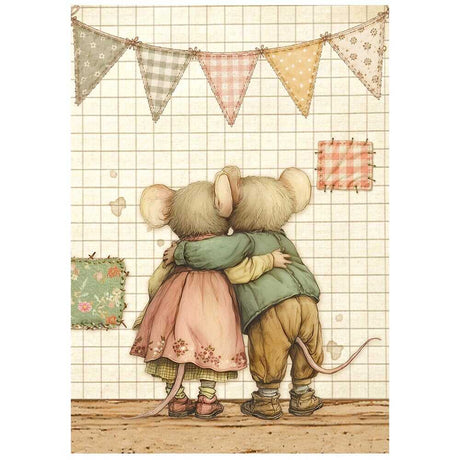 Rice Paper A6 - 8-pack - Cozy Family - 5 - Stamperia - Tidformera