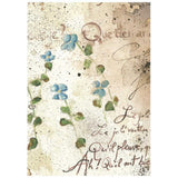Rice Paper A6 - 8-pack - Flowers and Poems - 2 - Stamperia - Tidformera