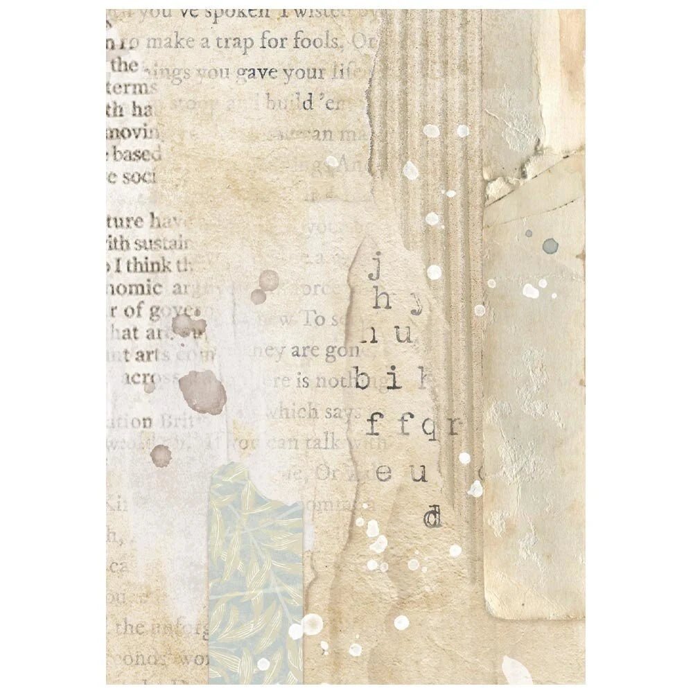 Rice Paper A6 - Backgrounds - 8 - pack - Secret Diary - 9 - Stamperia - Tidformera