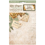 Rice Paper A6 - Golden Harmony - 8 - pack - Stamperia - Tidformera