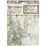 Rice Paper A6 - Herbarium Silvae - Backgrounds - 8 - pack - 1 - Stamperia - Tidformera