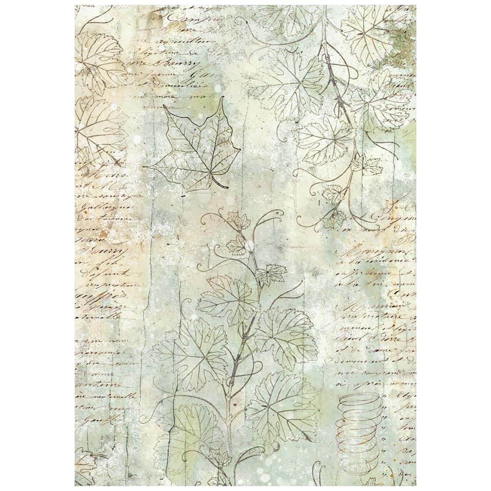 Rice Paper A6 - Herbarium Silvae - Backgrounds - 8 - pack - 9 - Stamperia - Tidformera