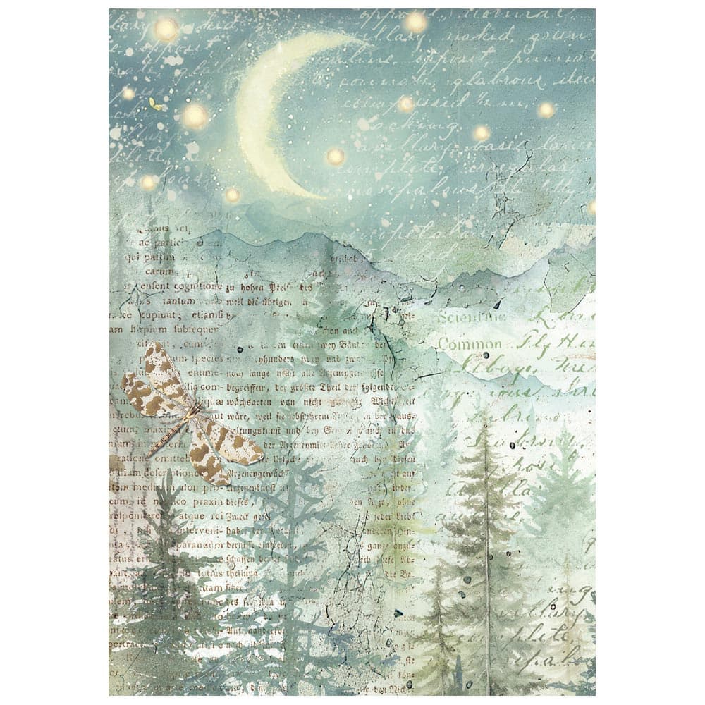 Rice Paper A6 - Herbarium Silvae - Mini - 8 - pack - 5 - Stamperia - Tidformera