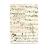 Rice Paper A6 - Music - 8 - pack - Stamperia - Tidformera