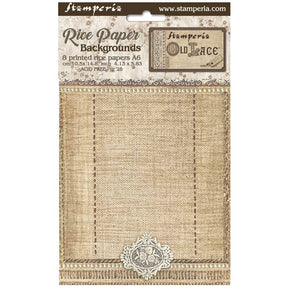 Rice Paper A6 - Old Lace - 8 - pack - 1 - Stamperia - Tidformera