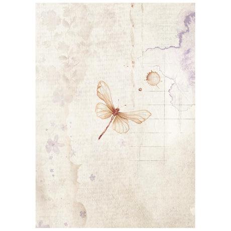 Rice Paper A6 - Quiet Days - Backgrounds - 8 - pack - 3 - Stamperia - Tidformera
