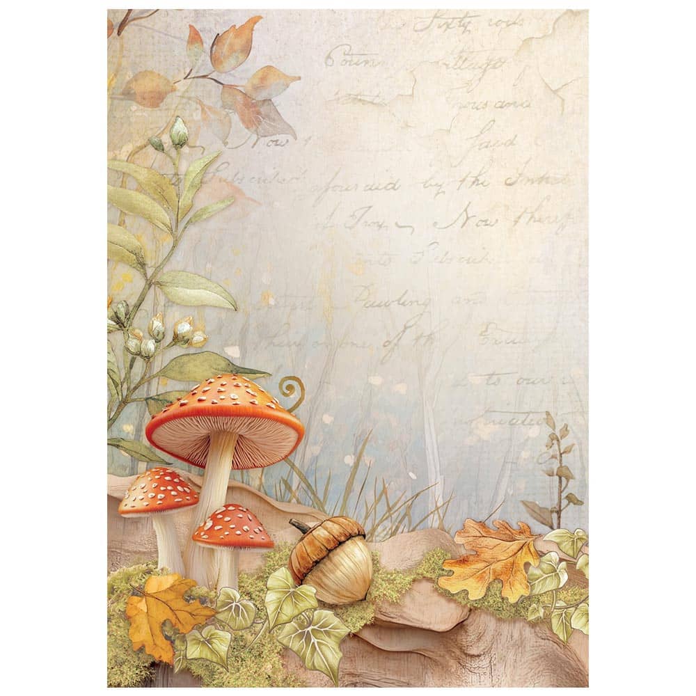Rice Paper A6 - Whispering Woods - 8 - pack - 2 - Stamperia - Tidformera