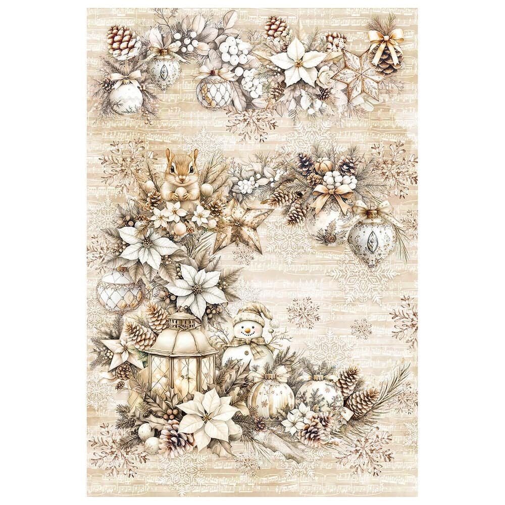 Rice Paper Art set - A4 - 4 - pack - Winter Season - 2 - Ciao Bella - Tidformera
