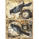 Rice Paper Art set - A5 - 8 - pack - Dark Academia - 3 - Ciao Bella - Tidformera