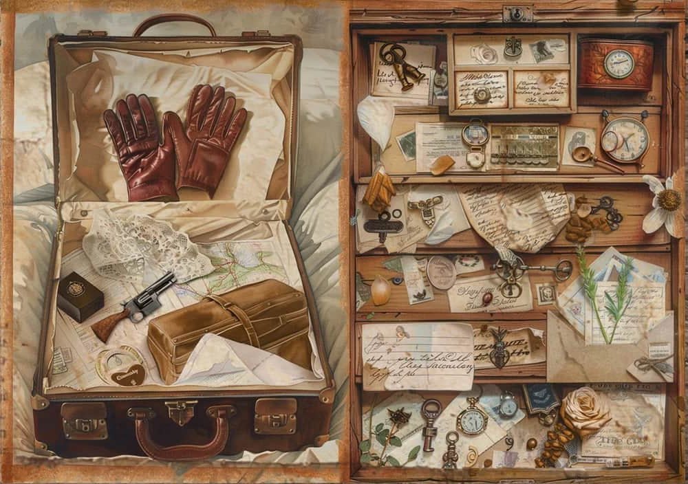 Rice Paper Art set - A5 - 8 - pack - The Last Mystery - 6 - Ciao Bella - Tidformera