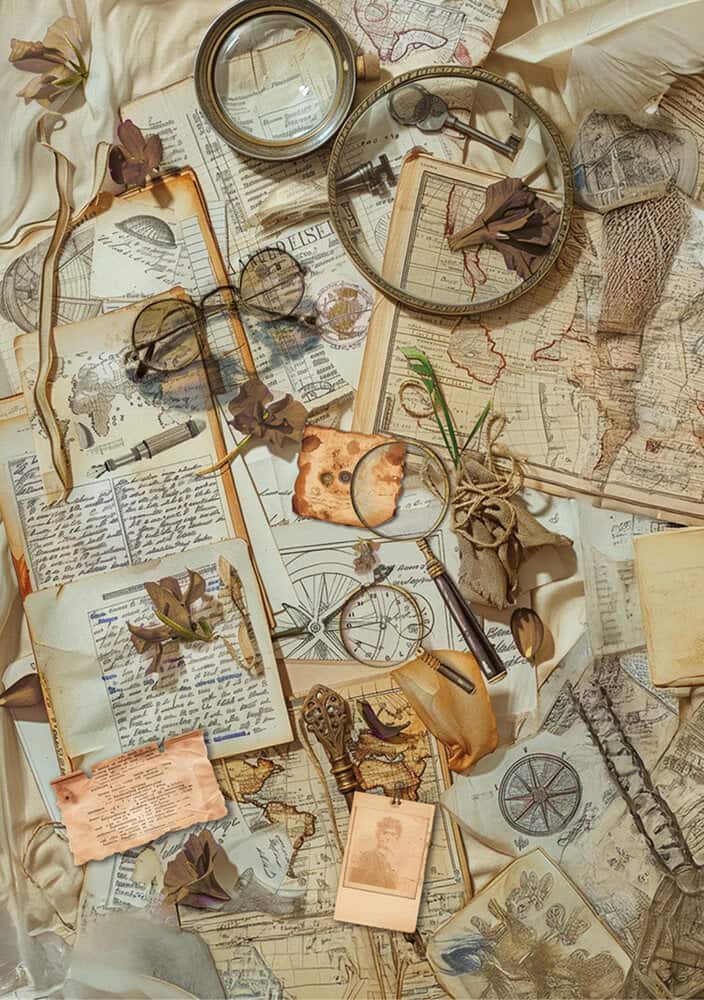 Rice Paper Art set - A5 - 8 - pack - The Last Mystery - 2 - Ciao Bella - Tidformera