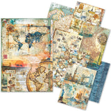 Rice Paper Art set - A5 - 8 - pack - Wanderlust - 1 - Ciao Bella - Tidformera