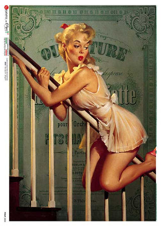 Rice Paper Decoupage - A5 - Pinup 0035 - 1 - Paper Designs - Tidformera