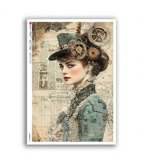 Rice Paper Decoupage - A5 - STEAMPUNK 0003 - 1 - Paper Designs - Tidformera