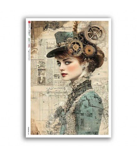 Rice Paper Decoupage - A5 - STEAMPUNK 0003 - 1 - Paper Designs - Tidformera