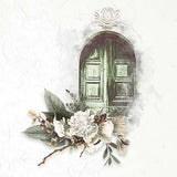 Rice paper Set - 15 x 15 - Doors with flowers - 6 - ITD Collection - Tidformera