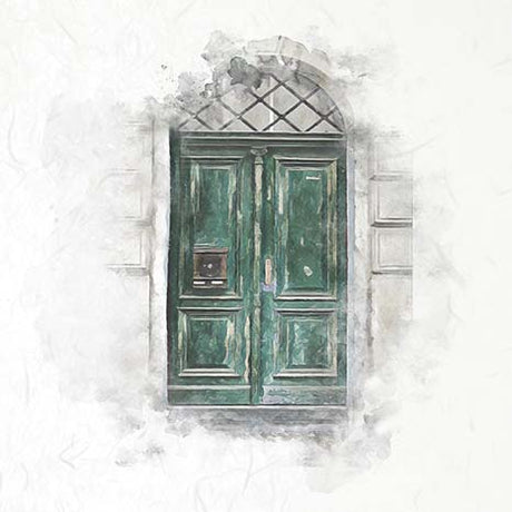 Rice paper Set - 15 x 15 - Doors with flowers - 4 - ITD Collection - Tidformera