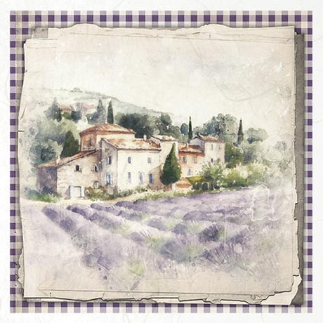 Rice paper Set - 15 x 15 - Lavender fields - 2 - ITD Collection - Tidformera