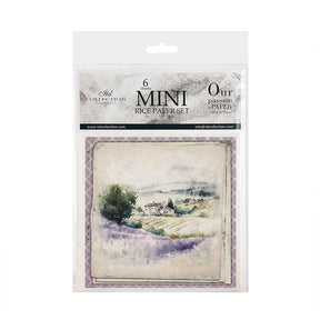 Rice paper Set - 15 x 15 - Lavender fields - 1 - ITD Collection - Tidformera