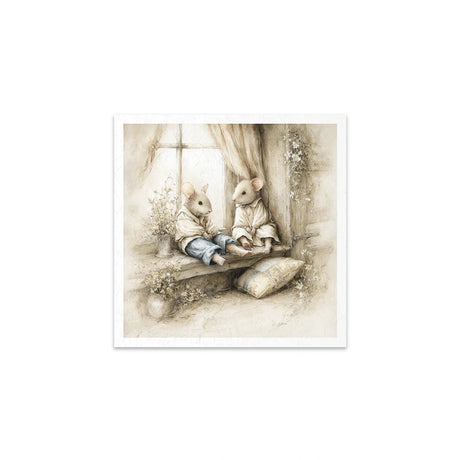 Rice paper Set - 15 x 15 - Mouse World - 6 - ITD Collection - Tidformera