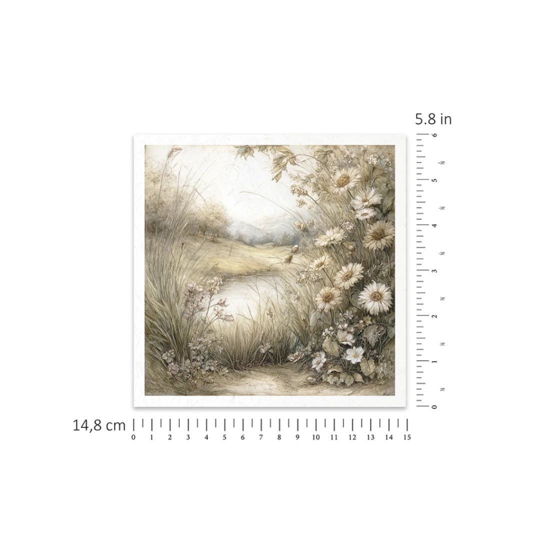 Rice paper Set - 15 x 15 - Spring Days - 8 - ITD Collection - Tidformera