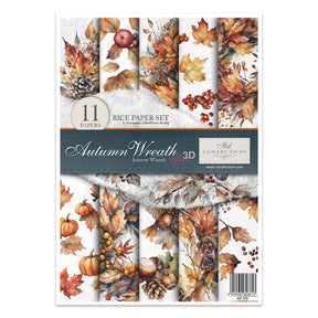 Rice paper set - A4 - Autumn Wreath - 1 - ITD Collection - Tidformera