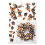 Rice paper set - A4 - Autumn Wreath - 12 - ITD Collection - Tidformera