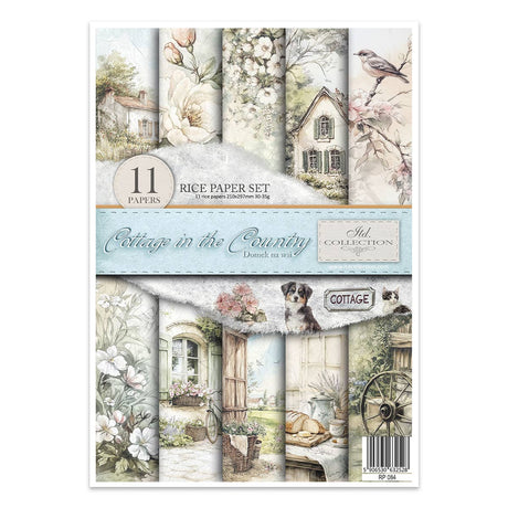 Rice paper set - A4 - Cottage in the Country - 1 - ITD Collection - Tidformera