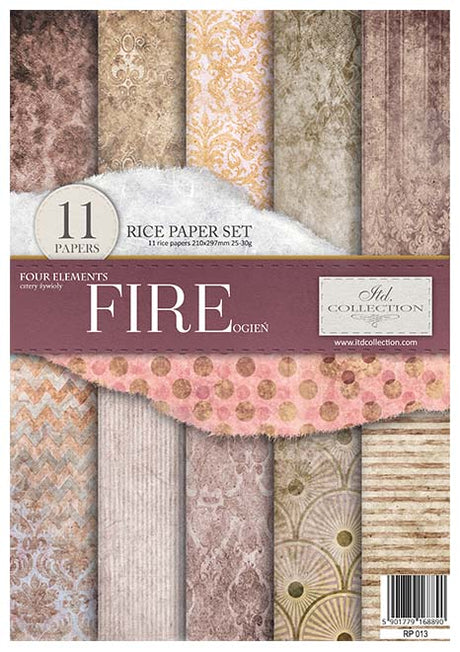 Rice paper set - A4 - Four elements - Fire - 1 - ITD Collection - Tidformera