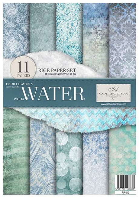 Rice paper set - A4 - Four elements - Water - 1 - ITD Collection - Tidformera