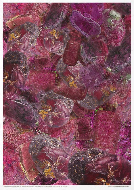 Rice paper set - A4 - Gemstones - 5 - ITD Collection - Tidformera