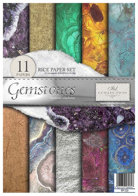 Rice paper set - A4 - Gemstones - 1 - ITD Collection - Tidformera