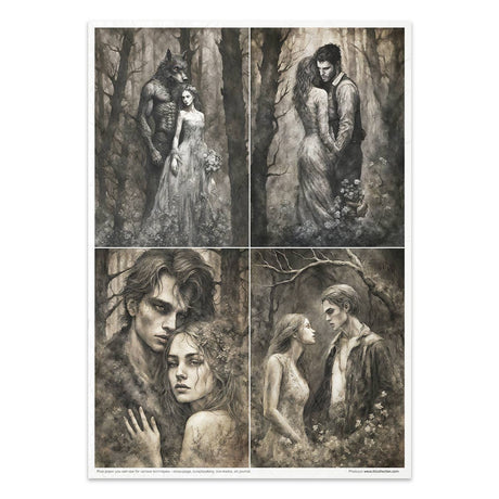 Rice paper set - A4 - Lost in a fairy tale - 4 - ITD Collection - Tidformera