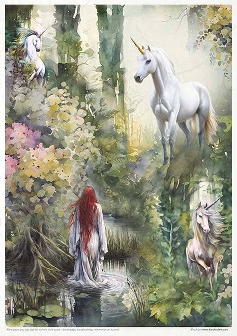 Rice paper set - A4 - Mysterious creatures - 5 - ITD Collection - Tidformera