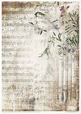 Rice paper set - A4 - Old Diary - 12 - ITD Collection - Tidformera